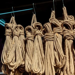 Bundles of rope hanging